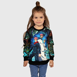 Свитшот детский Магическая битва, Итадори и Сукуна, цвет: 3D-черный — фото 2