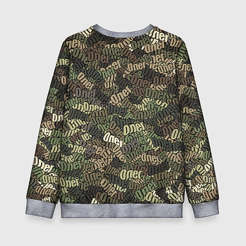 Детский свитшот Именной камуфляж Олег / 3D-Меланж – фото 2