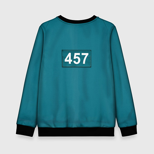 Детский свитшот Форма игрока Игра в кальмара / 3D-Черный – фото 2