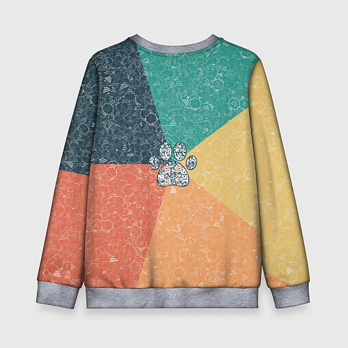 Детский свитшот Лапа на фоне АПВ 5 1 12 / 3D-Меланж – фото 2