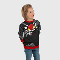 Свитшот детский Geometry Dash: Fragments, цвет: 3D-красный — фото 2