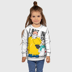 Свитшот детский Итадори Юдзи - Jujutsu Kaisen, цвет: 3D-белый — фото 2