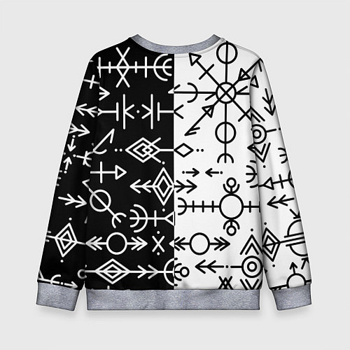 Детский свитшот ДРЕВНИЕ СЛАВЯНСКИЕ РУНЫ / 3D-Меланж – фото 2