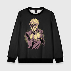 Свитшот детский Giorno Giovanna Golden Wind, цвет: 3D-черный