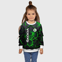 Свитшот детский 3D плиты с подсветкой Шкода, цвет: 3D-белый — фото 2
