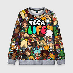 Свитшот детский Toca Life: Persons, цвет: 3D-меланж