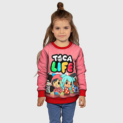 Свитшот детский Toca Life, цвет: 3D-красный — фото 2