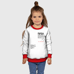 Свитшот детский NASA БЕЛАЯ ФОРМА, цвет: 3D-красный — фото 2