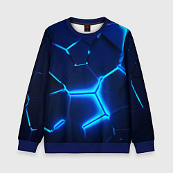 Детский свитшот 3D ПЛИТЫ NEON STEEL НЕОНОВЫЕ ПЛИТЫ