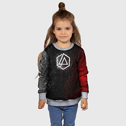 Свитшот детский Linkin Park Logo Линкин Парк, цвет: 3D-меланж — фото 2