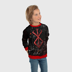 Свитшот детский BERSERK LOGO GRUNGE RED, цвет: 3D-красный — фото 2