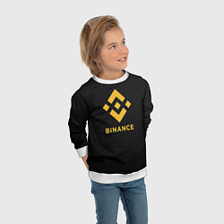 Свитшот детский БИНАНС ЛОГО CARBON BINANCE LOGO, цвет: 3D-белый — фото 2