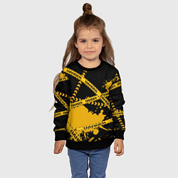 Свитшот детский Лента DANGER, цвет: 3D-черный — фото 2