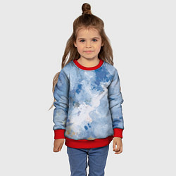 Свитшот детский Небесные мазки, цвет: 3D-красный — фото 2