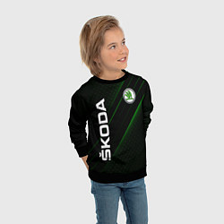 Свитшот детский SKODA, ШКОДА, цвет: 3D-черный — фото 2