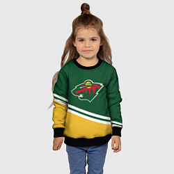 Свитшот детский Minnesota Wild NHL, цвет: 3D-черный — фото 2