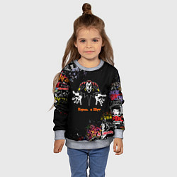 Свитшот детский Лого рок групп, цвет: 3D-меланж — фото 2