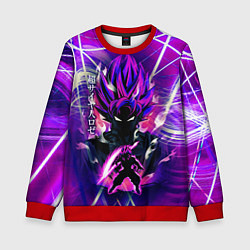 Свитшот детский Гоку Блек Anime Dragon Ball Super Saiyan, цвет: 3D-красный
