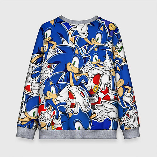 Детский свитшот SONIC ПАТТЕРН СОНИК / 3D-Меланж – фото 2