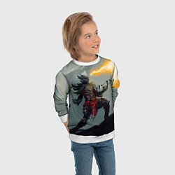 Свитшот детский Dragonborne is here, цвет: 3D-белый — фото 2