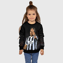 Свитшот детский Пауло Дибала, Dybala, цвет: 3D-черный — фото 2