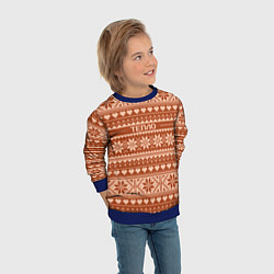 Свитшот детский Тепло свитера, цвет: 3D-синий — фото 2