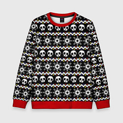 Свитшот детский Свитер с черепами, цвет: 3D-красный