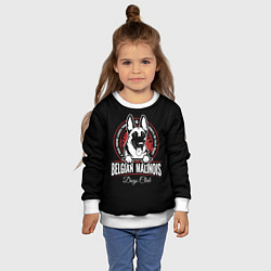 Свитшот детский Бельгийская Овчарка Малинуа, цвет: 3D-белый — фото 2
