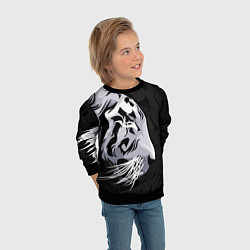Свитшот детский 2022 Год тигра, цвет: 3D-черный — фото 2