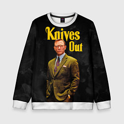 Свитшот детский Достать ножи Knives Out, цвет: 3D-белый