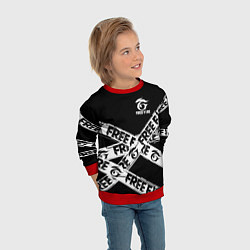 Свитшот детский GARENA FREE FIRE OFF CYBER LINE STYLE, цвет: 3D-красный — фото 2