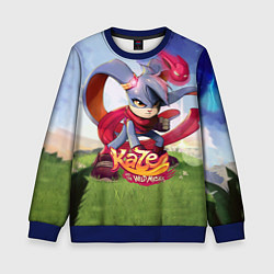 Свитшот детский Kaze and the Wild Masks, цвет: 3D-синий