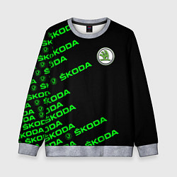 Детский свитшот SKODA LINE LOGO STYLE GREEN
