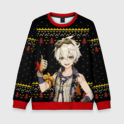 Свитшот детский БЕННЕТ НОВОГОДНИЙ, цвет: 3D-красный