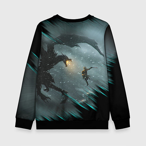 Детский свитшот TES FUS RO DAH DRAGON / 3D-Черный – фото 2