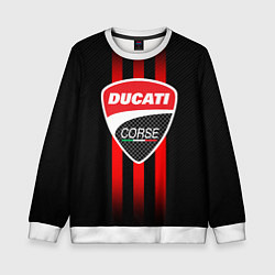 Свитшот детский DUCATI CARBON LOGO ITALY CONCERN, цвет: 3D-белый