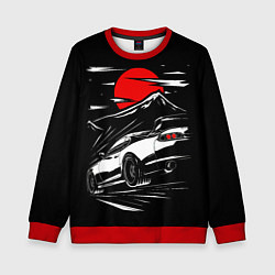 Свитшот детский Toyota Supra: Red Moon, цвет: 3D-красный
