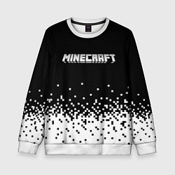 Свитшот детский Minecraft Майнкрафт логотип, цвет: 3D-белый