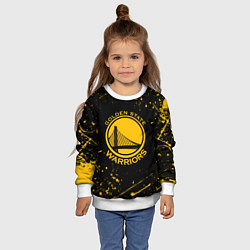 Свитшот детский GOLDEN STATE WARRIORS? , БРЫЗГИ КРАСОК, цвет: 3D-белый — фото 2