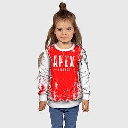 Свитшот детский Apex legends королевская битва, цвет: 3D-белый — фото 2