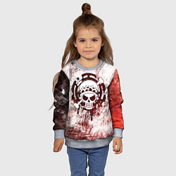 Свитшот детский Трафальгар Ло Пираты сердца Весёлый Роджер, цвет: 3D-меланж — фото 2