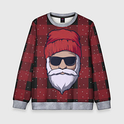 Свитшот детский SANTA HIPSTER САНТА ХИПСТЕР, цвет: 3D-меланж