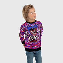 Свитшот детский Huggy Wuggy: Poppy Pattern, цвет: 3D-черный — фото 2