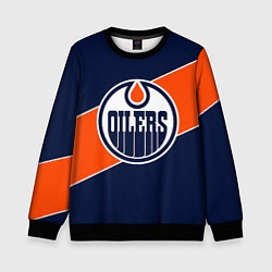 Свитшот детский Эдмонтон Ойлерз Edmonton Oilers NHL, цвет: 3D-черный