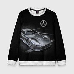 Свитшот детский Mercedes-Benz motorsport black, цвет: 3D-белый