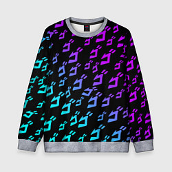 Детский свитшот JOJOS BIZARRE ADVENTURE NEON PATTERN НЕОН УЗОР