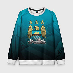 Свитшот детский Manchester City Teal Themme, цвет: 3D-белый