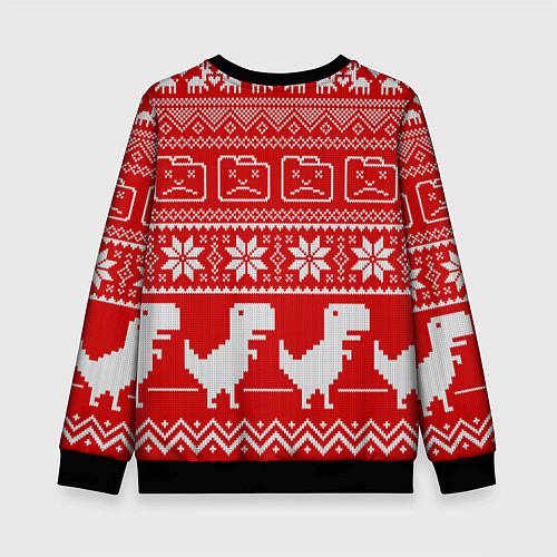 Детский свитшот Вязаный принт / 3D-Черный – фото 2