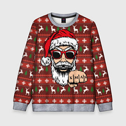 Свитшот детский Bad Santa Плохой Санта, цвет: 3D-меланж