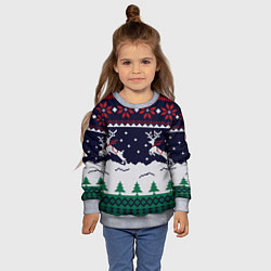 Свитшот детский СВИТЕР С ОЛЕНЯМИ DEER SWEATER, цвет: 3D-меланж — фото 2